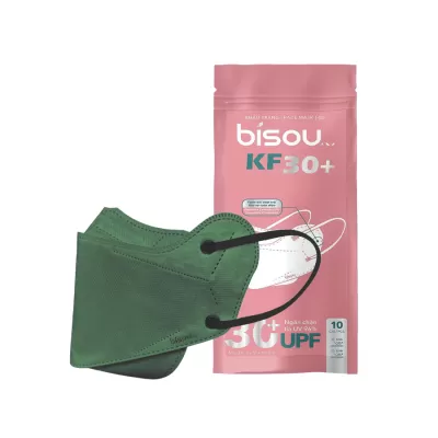 Khẩu Trang KF30+ Bisou Xanh Lá Bịch 10 Cái